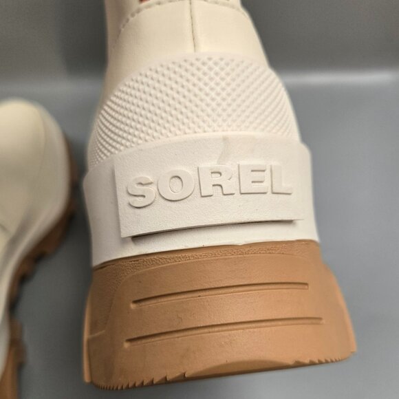 SOREL Brex Chelsea Boot Pull On Ankle Bootie Natural Sea Salt Leather Size 9.5 - Picture 11 of 14